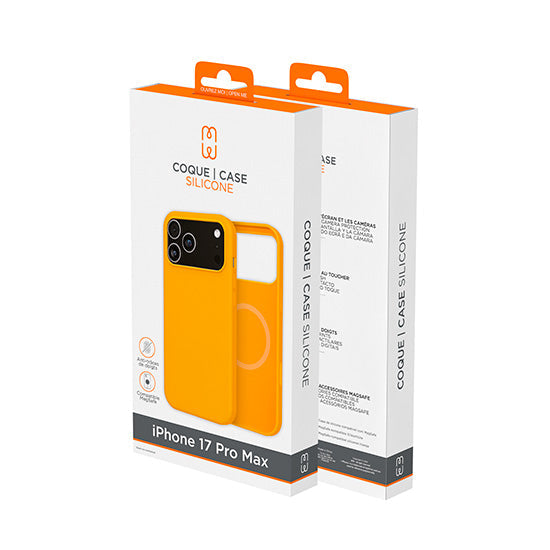 Coque silicone MagSafe iPhone 18 Pro Max / 17 Pro Max Orange