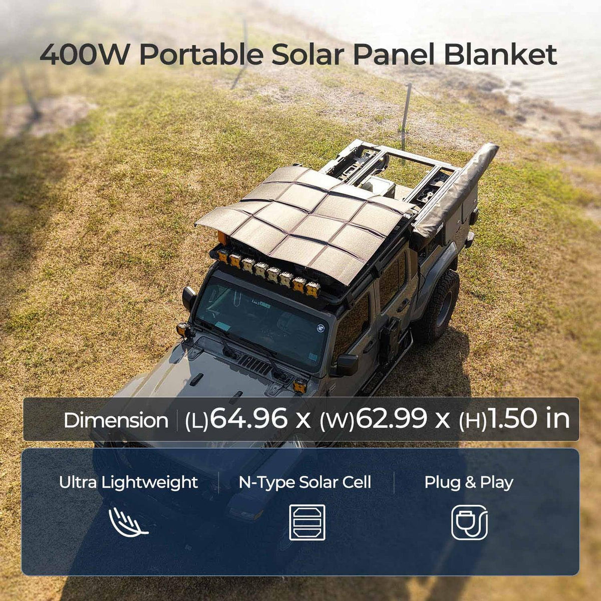 Renogy 400W ShadowFlux Anti-Shading N-Type Solar Panel Blanket | SeeMyMails Marketplace