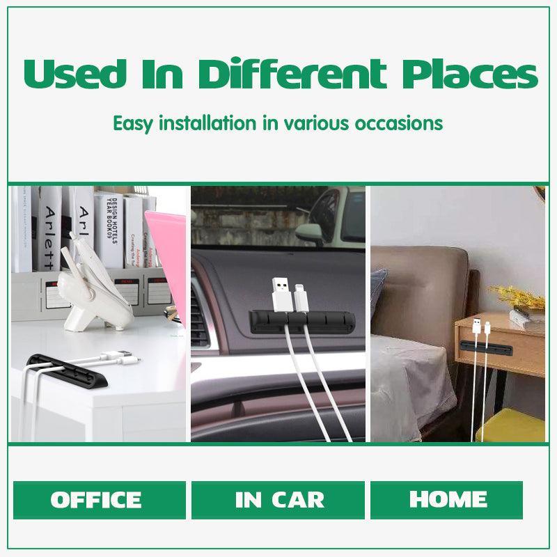Value Pack Usb Charge Cable Holder Desk Cable Clips Organizer Cord Management | SeeMyMails Marketplace