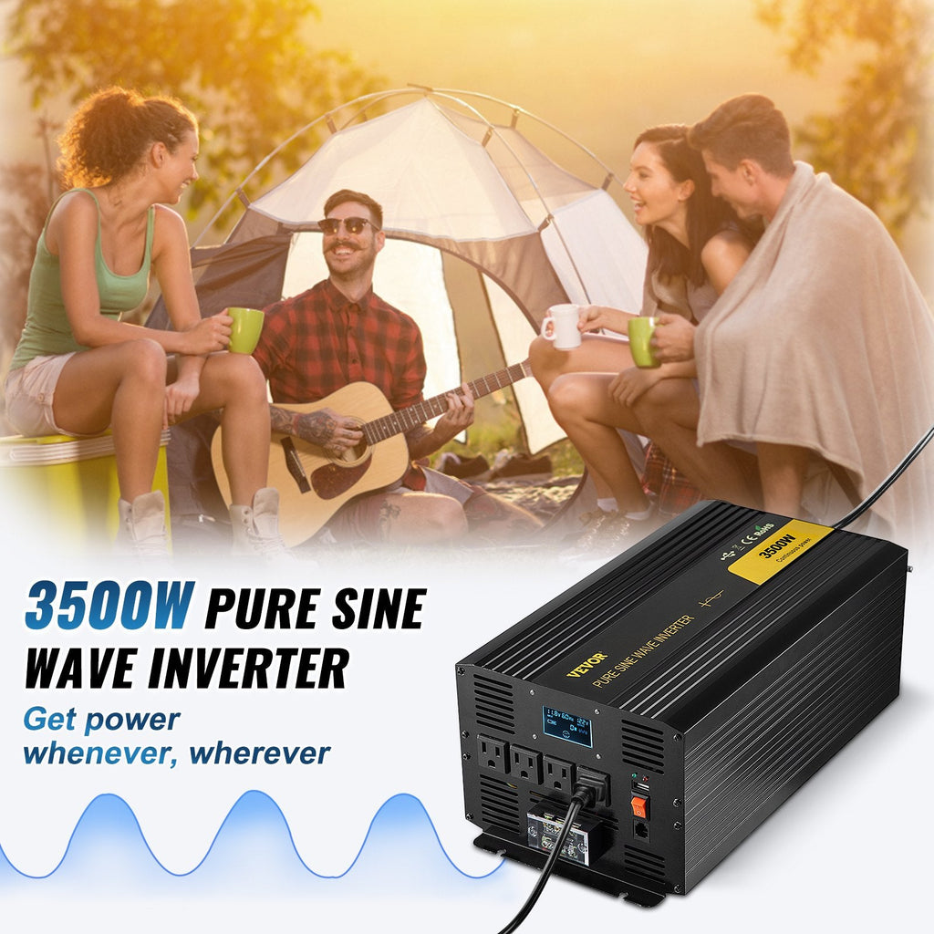 Pure Sine Wave Inverter 3500 Watt Power Inverter, DC 12V To AC 120V | SeeMyMails Marketplace