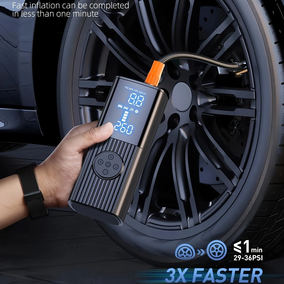 Portable Tire Inflator with Dual Screen – product image 2 | SeeMyMails Marketplace
