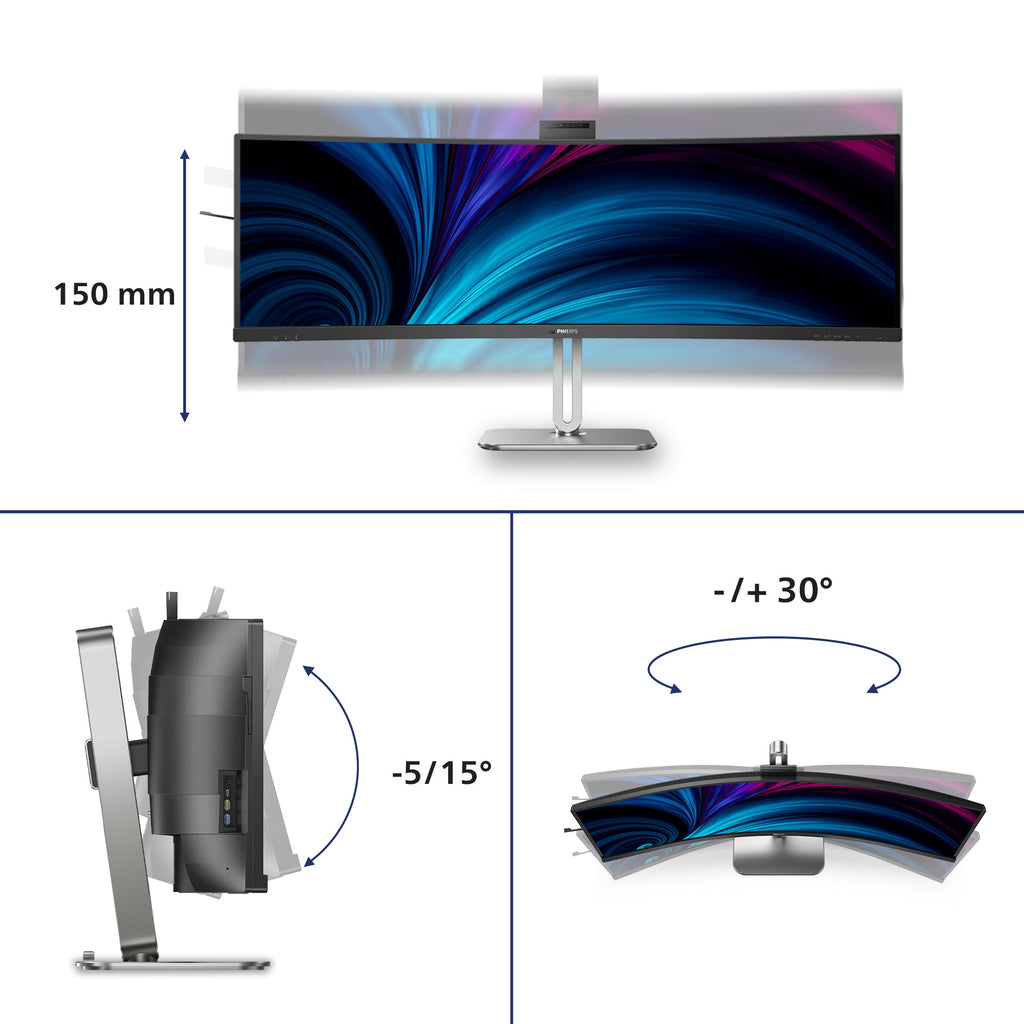 Philips 5000 series 49B2U5900CH/75 computer monitor 124 cm (48.8") 5120 x 1440 pixels Dual QHD LCD B – product view 4 | SeeMyMails Marketplace