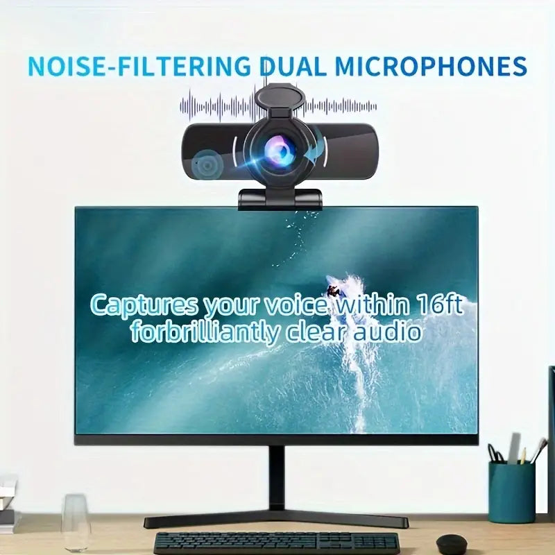 1080P HD Webcam with Microphone - Clear Video &amp; Crystal Clear Audio – product view 4 | SeeMyMails Marketplace