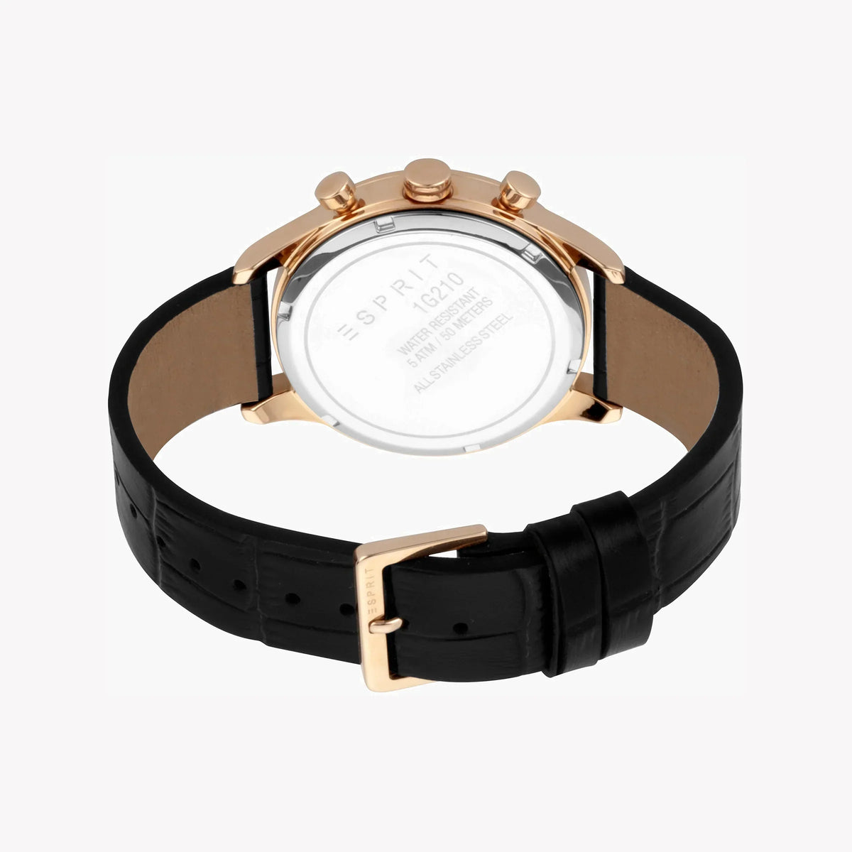 Esprit Men's Black Leather Watch, Black Dial | Es1g084m0025 – product image 3 | SeeMyMails Marketplace