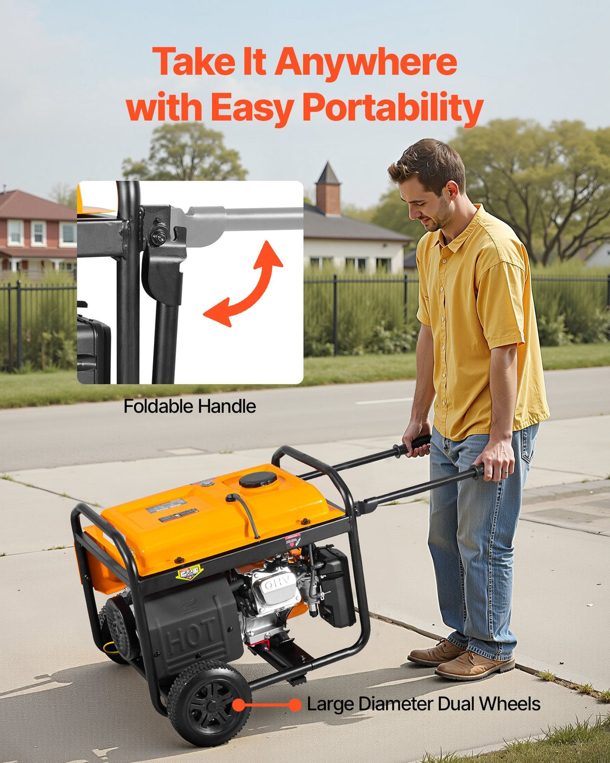 Portable Generator, Gasoline 4650W Peak Watt & LPG 4130W Peak Watt Dual Fuel Generator, Home Backup  – product image 4 | SeeMyMails Marketplace
