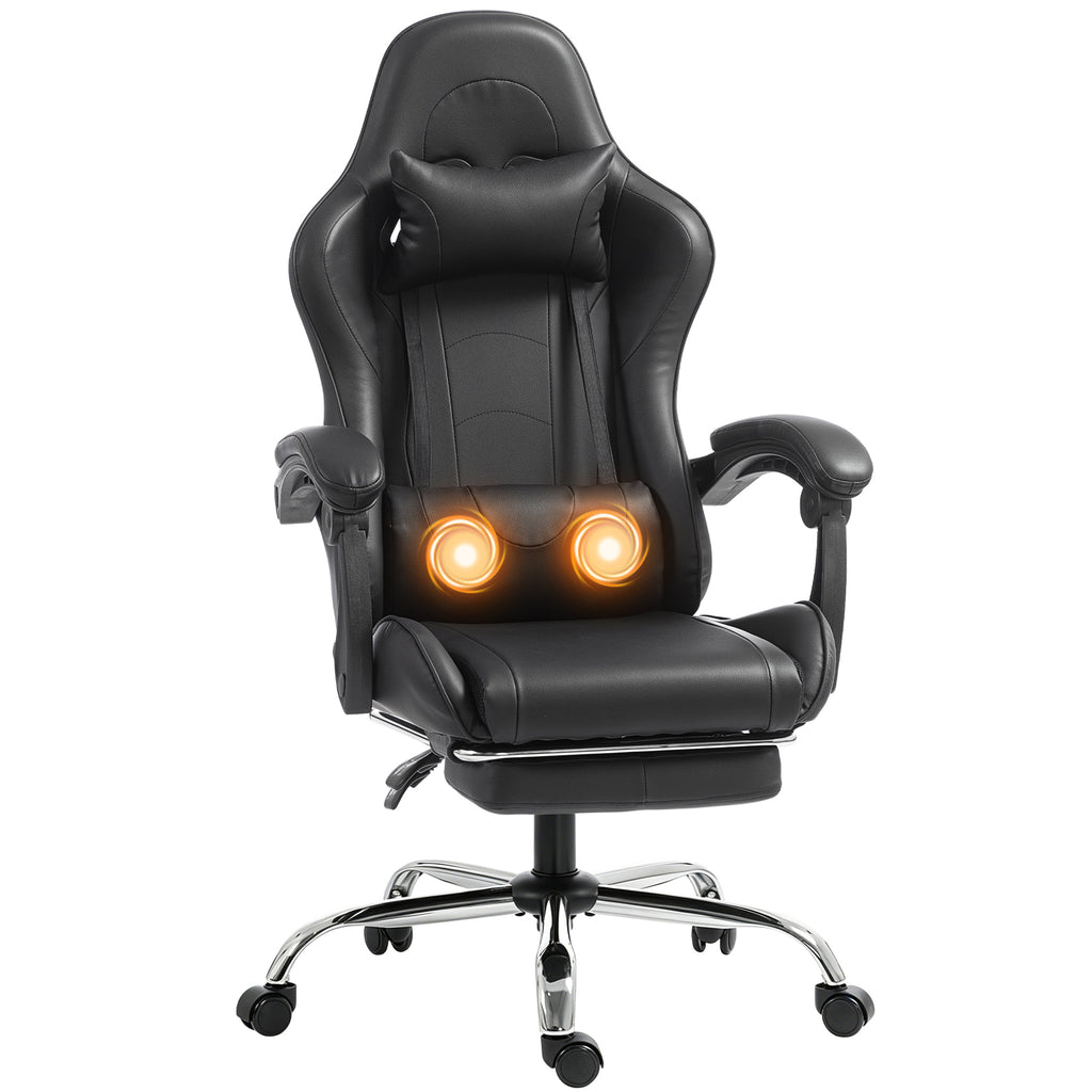 Chaise Gaming Ergonomique avec Coussin Lombaire Massant, Fauteuil Gaming Inclinable en Cuir Synthéti – product view 9 | SeeMyMails Marketplace