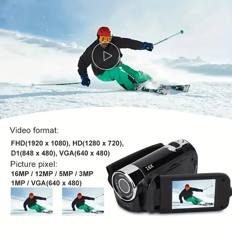 Black 270° Rotating LED Flip Screen Camera – product view 3 | SeeMyMails Marketplace