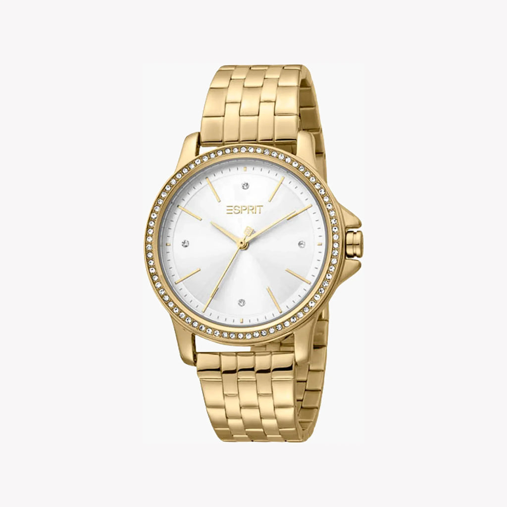 Esprit Women's Gold Stainless Steel Watch, Silver Dial | ES1L143M1065 | SeeMyMails Marketplace