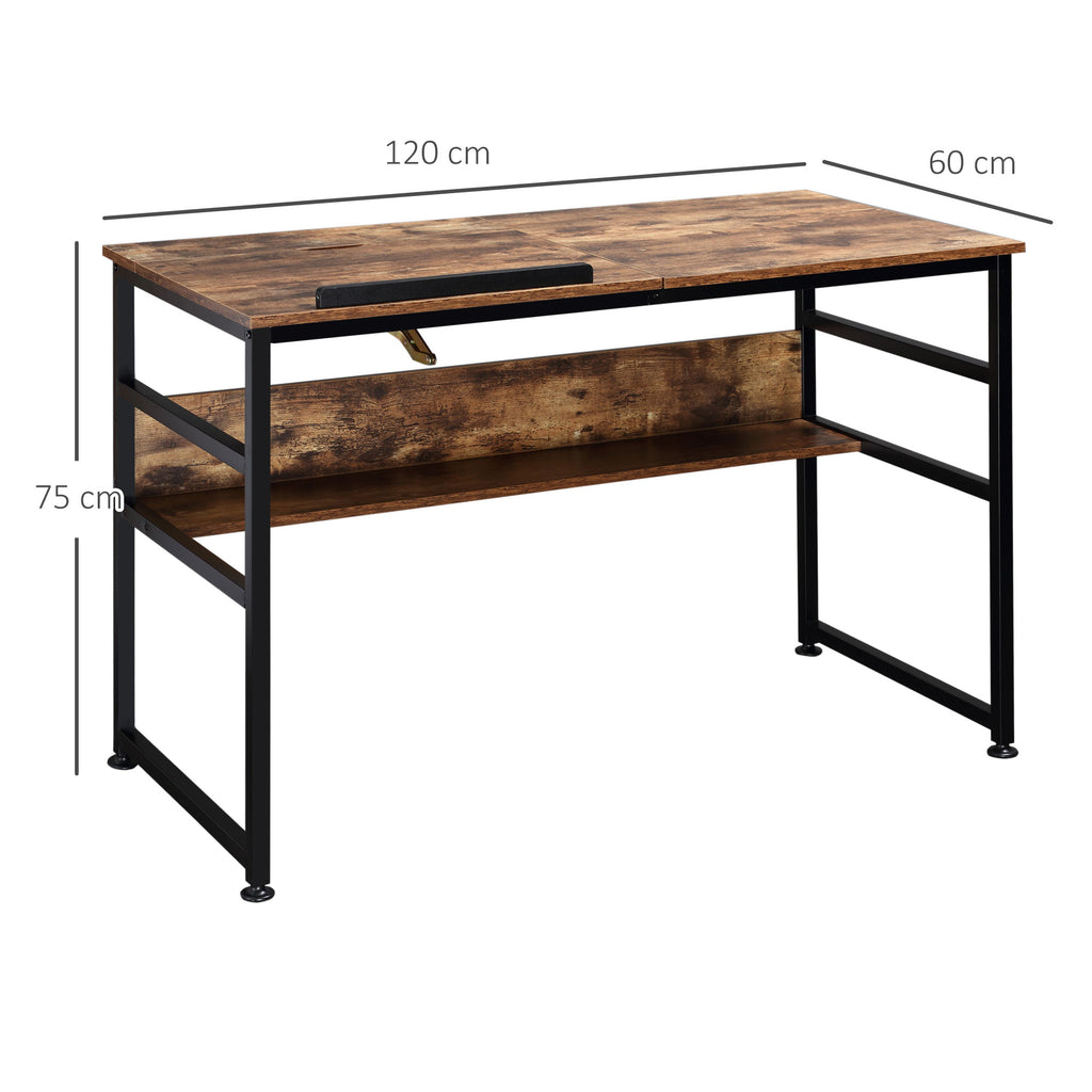 Table à dessin inclinable bureau informatique design industriel - plateau relevable, étagère - panne – product view 9 | SeeMyMails Marketplace