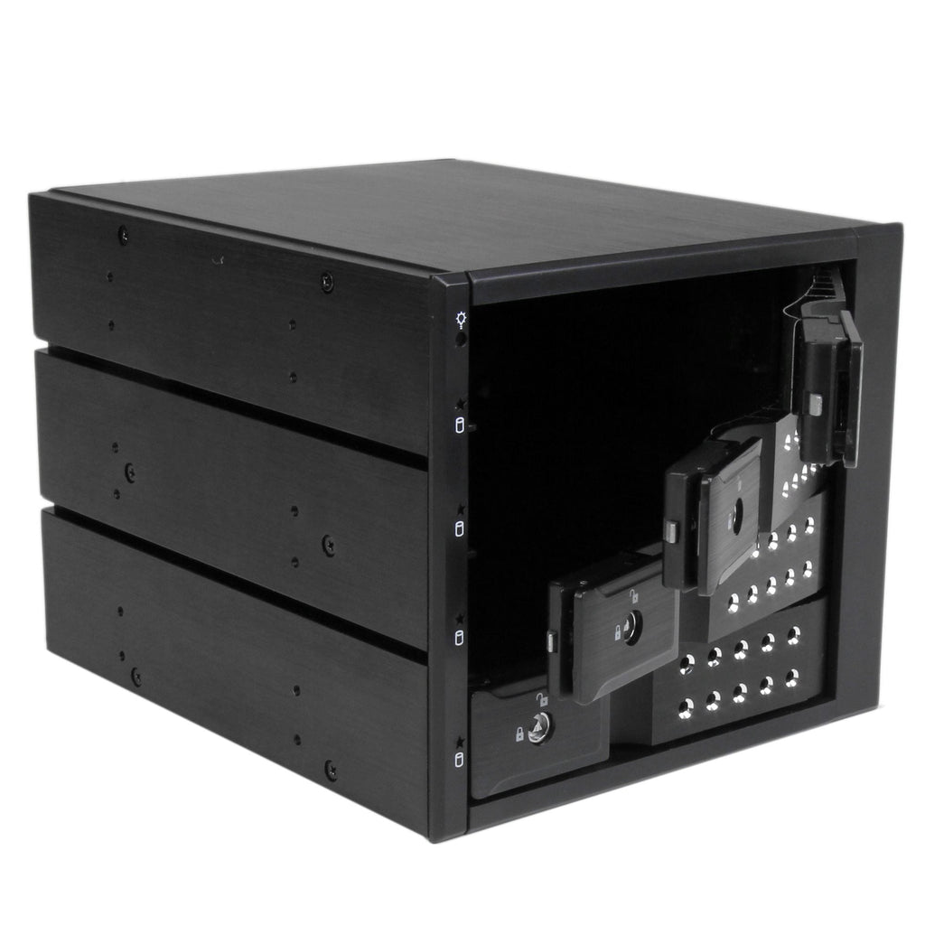 Star Tech 4 Bay Aluminum Trayless Hot Swap Mobile Rack Backplane for 3.5in SAS II/SATA III - 6 Gbps  – product view 3 | SeeMyMails Marketplace