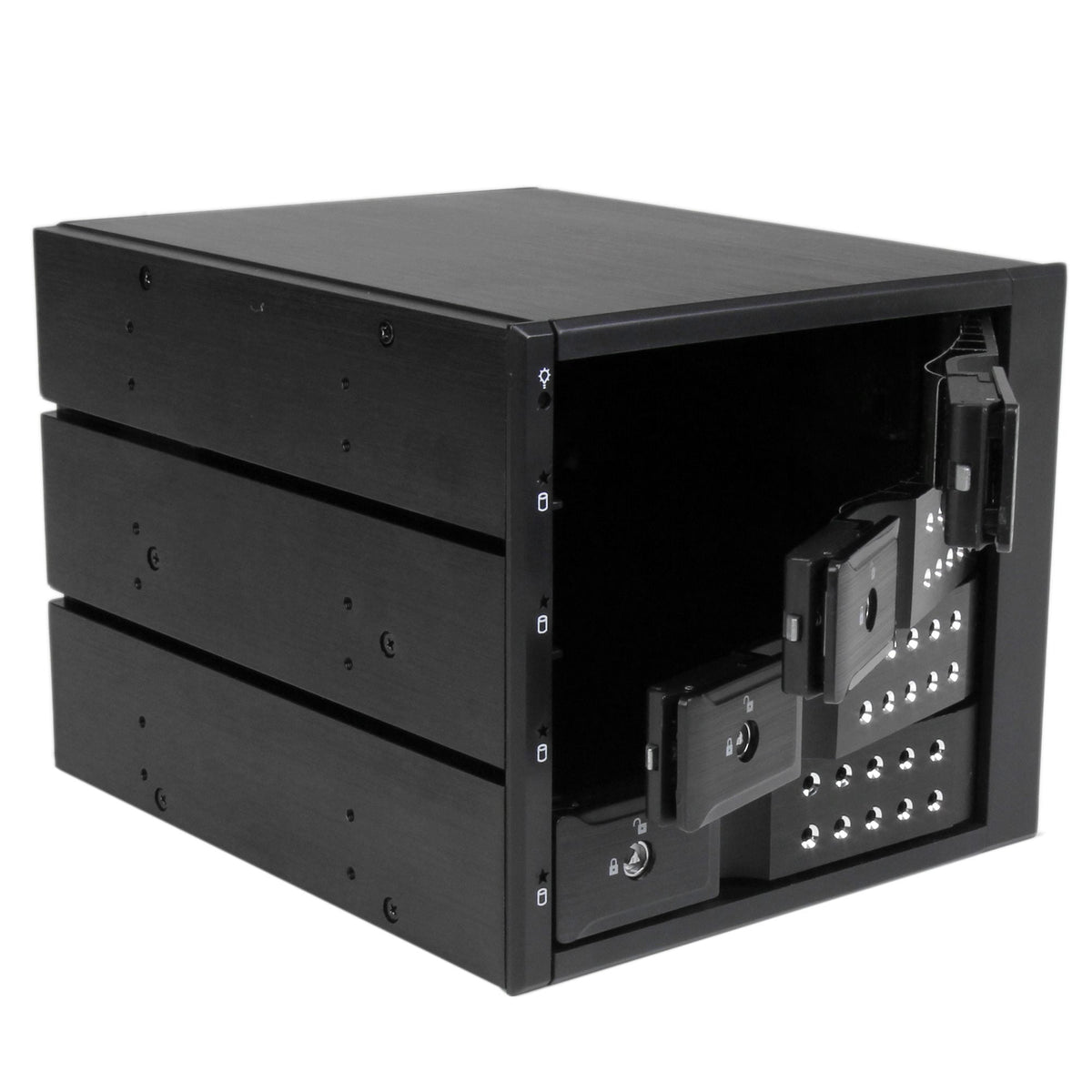 Star Tech 4 Bay Aluminum Trayless Hot Swap Mobile Rack Backplane for 3.5in SAS II/SATA III - 6 Gbps  – product view 3 | SeeMyMails Marketplace