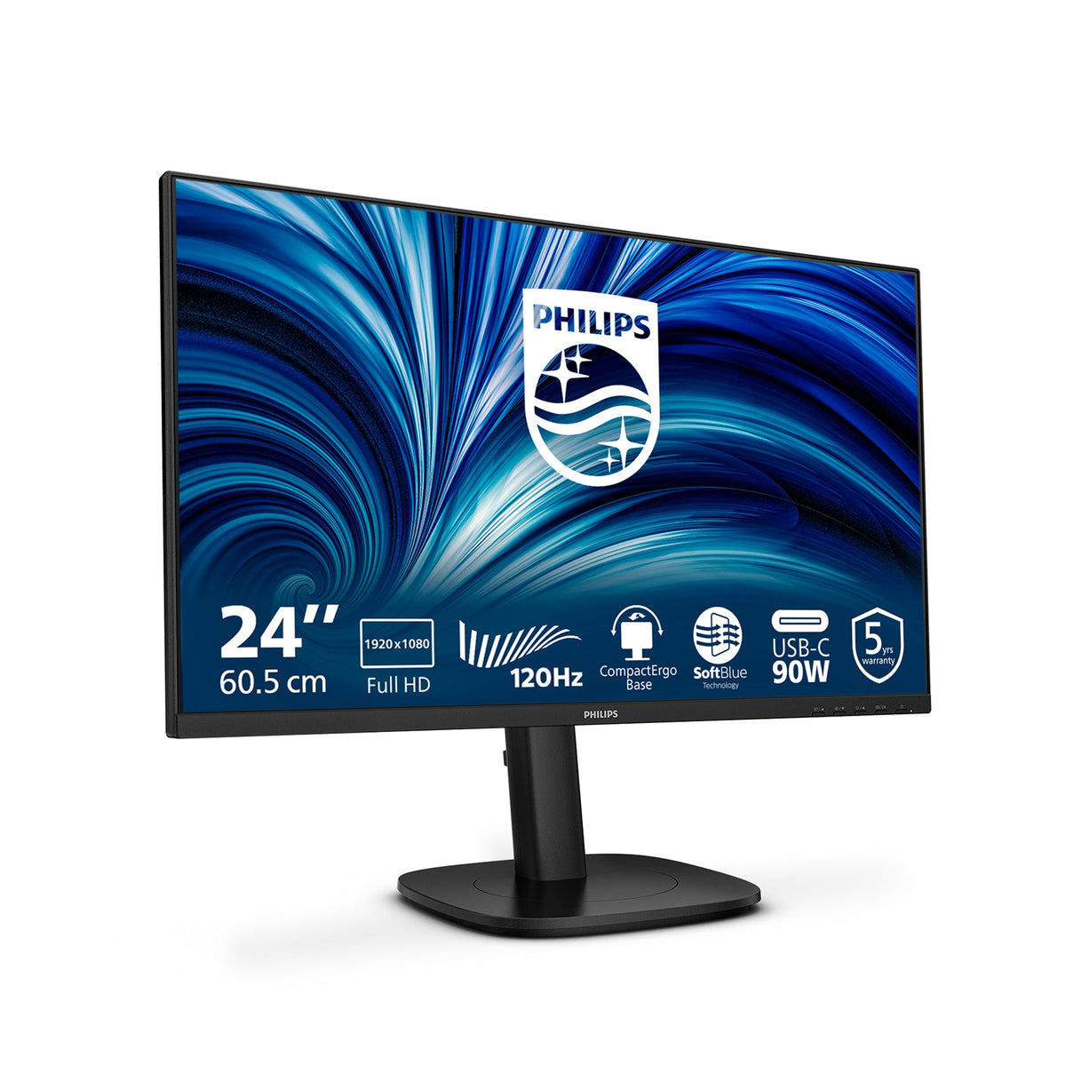 Philips 3000 series 24B2U3301/75 computer monitor 60.5 cm (23.8") 1920 x 1080 pixels Full HD LCD Bla – product view 2 | SeeMyMails Marketplace