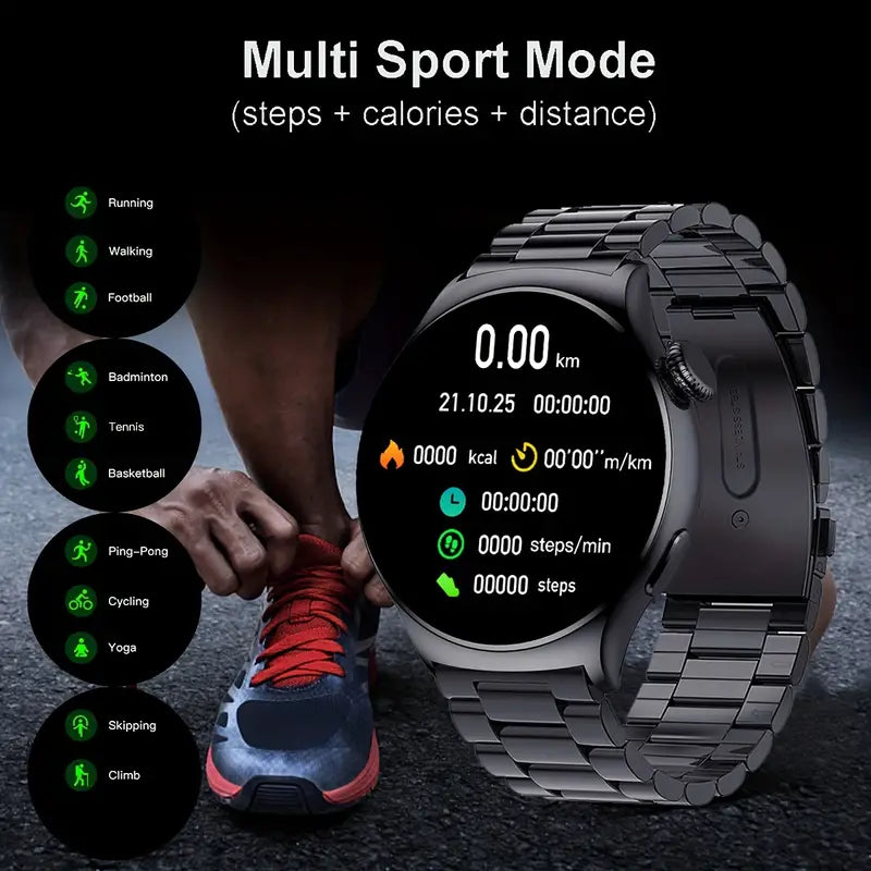 Smart Watch Big Screen Custom Dial Answer Call Fitness Tracker Sport Smart Watch For Men - Black – product image 5 | SeeMyMails Marketplace