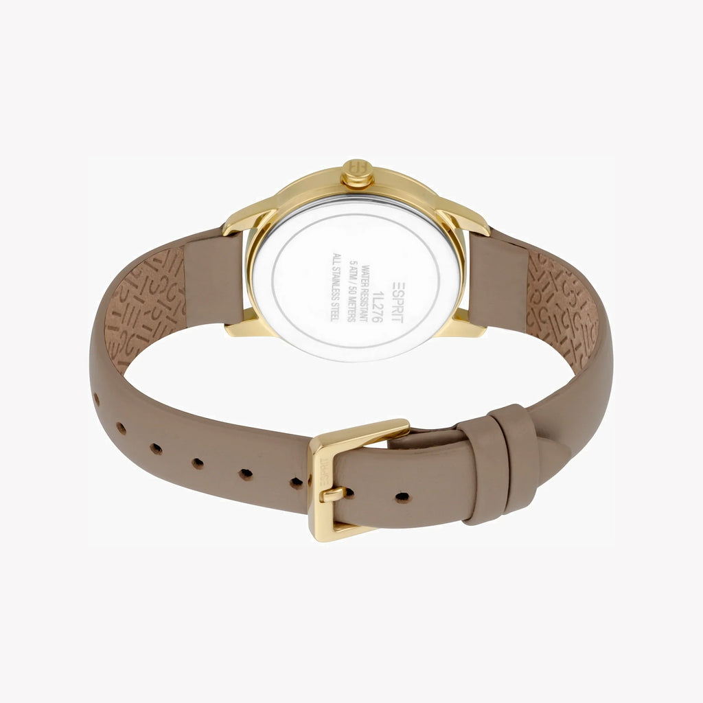 Esprit Women's Beige Leather Watch, Silver Dial | Es1l063m0015 – product image 2 | SeeMyMails Marketplace