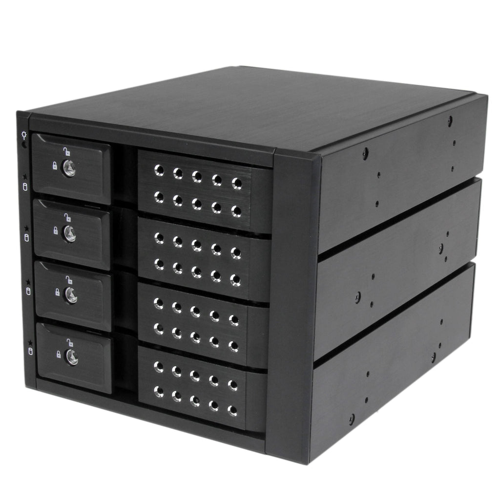 Star Tech 4 Bay Aluminum Trayless Hot Swap Mobile Rack Backplane for 3.5in SAS II/SATA III - 6 Gbps  | SeeMyMails Marketplace