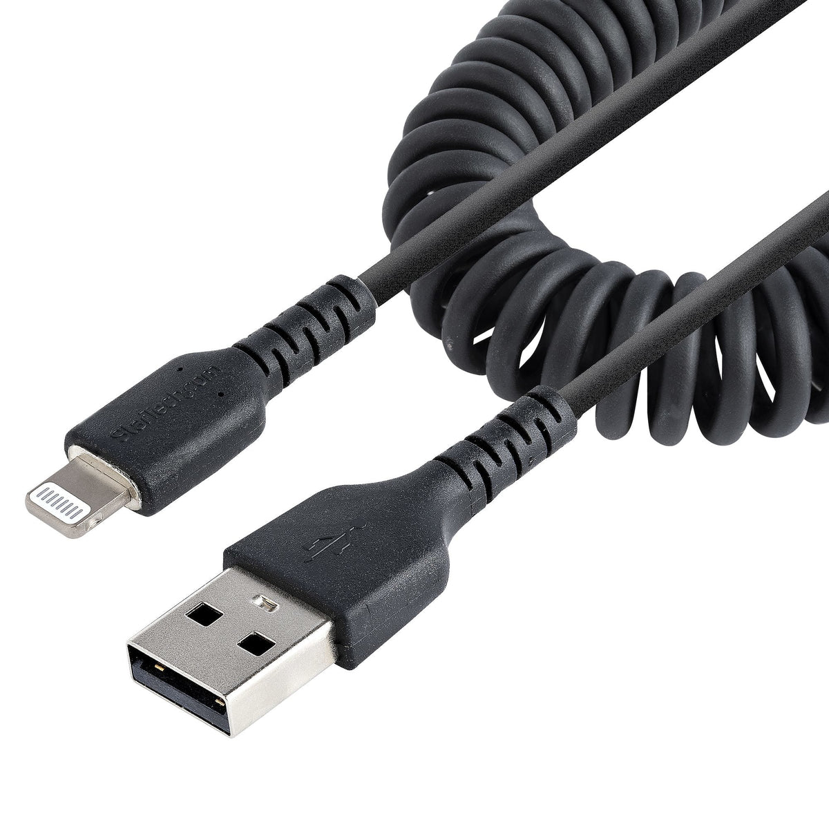 Star Tech 50cm (20in) USB to Lightning Cable, MFi Certified, Coiled iPhone Charger Cable, Black, Dur | SeeMyMails Marketplace