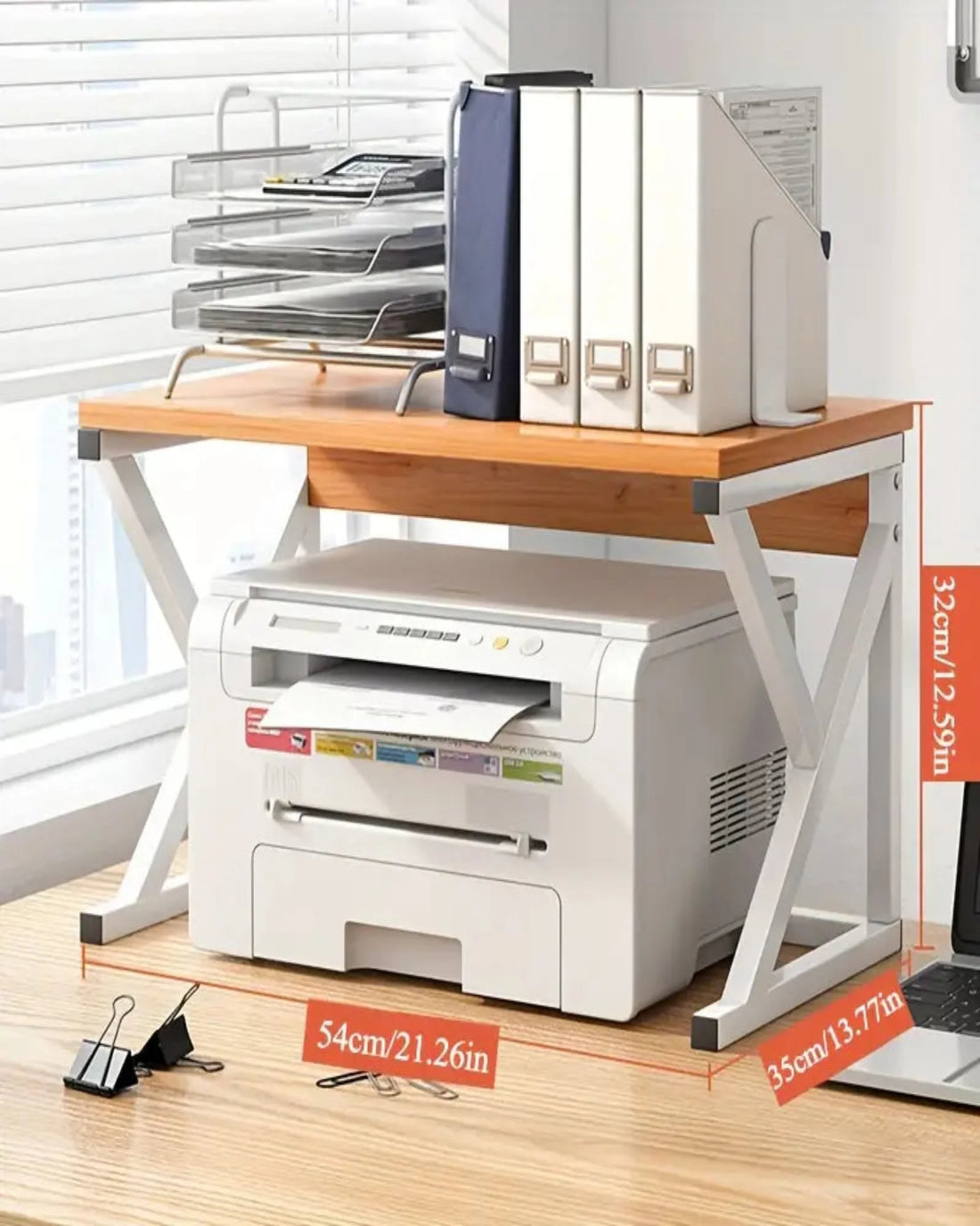 K-Type Desktop Printer Storage Rack - Multi-Layer Floor-to-Floor Cabinet – product image 2 | SeeMyMails Marketplace