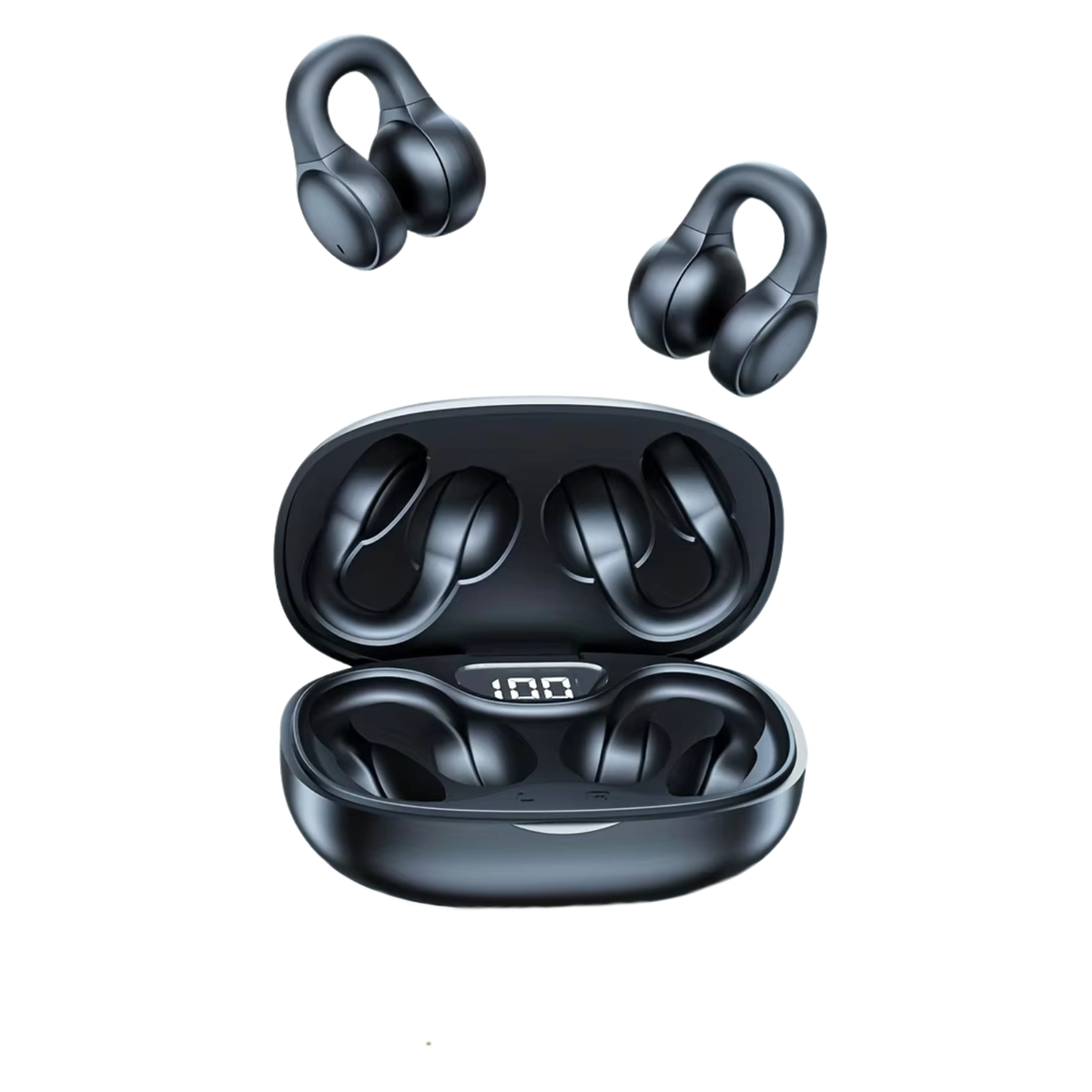 AIR Active 3.0 Matte Black Sport Earbuds (Open Ear True Wireless Headphones) – product image 2 | SeeMyMails Marketplace