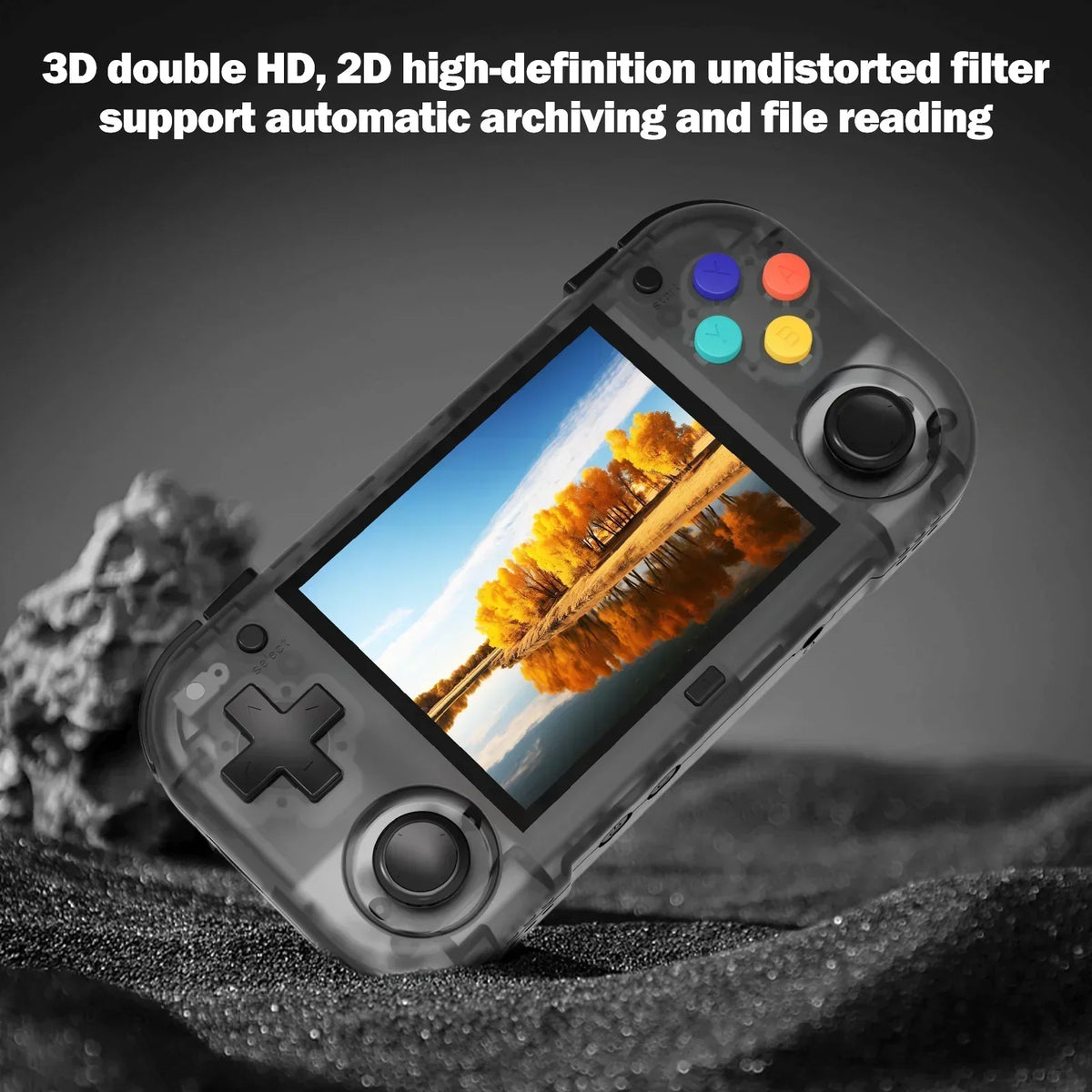 Handheld Retro Gaming Console with 2.8'' IPS Screen – Crystal Black – product view 5 | SeeMyMails Marketplace