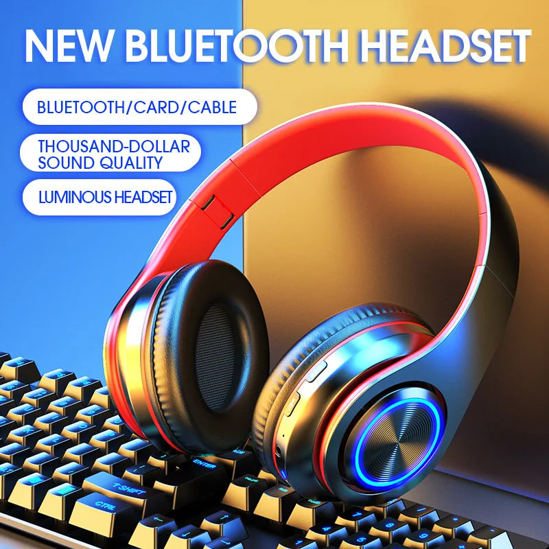 Wireless Bluetooth Headphone with Colorful Lights – product image 2 | SeeMyMails Marketplace