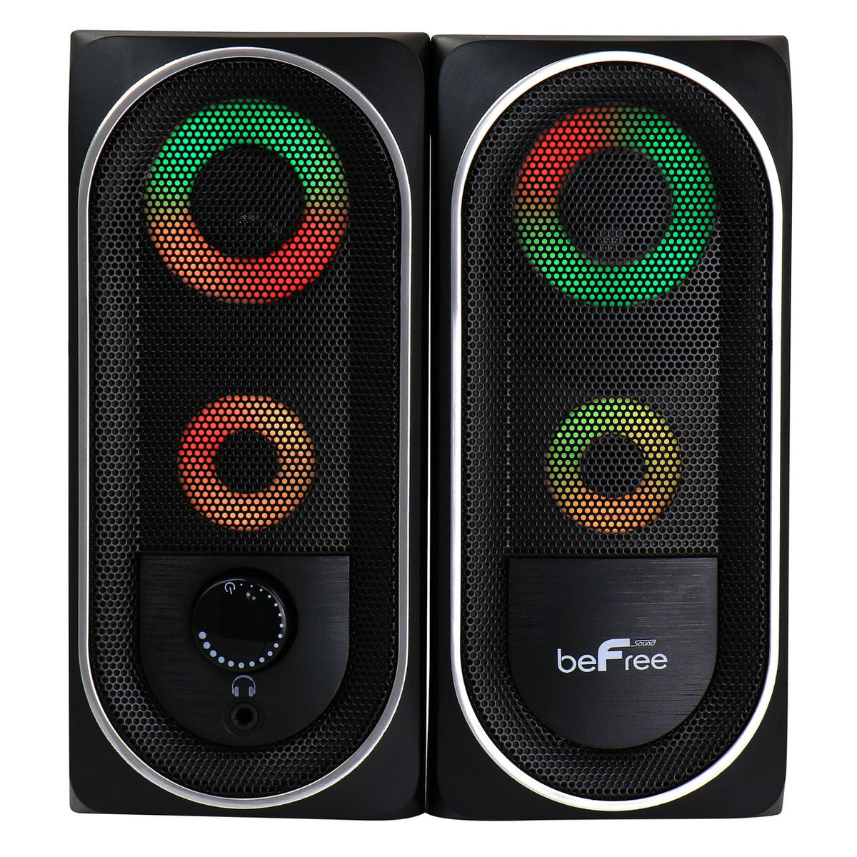 beFree Sound 2.0 Computer Gaming Speakers with LED RGB Lights | SeeMyMails Marketplace