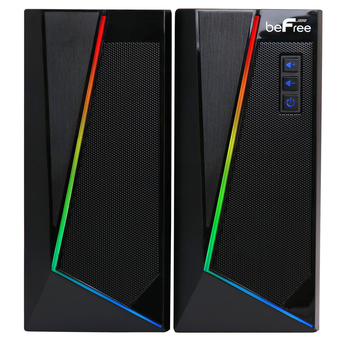 beFree Sound 2.0 Computer Gaming Speakers with LED RGB Lights | SeeMyMails Marketplace