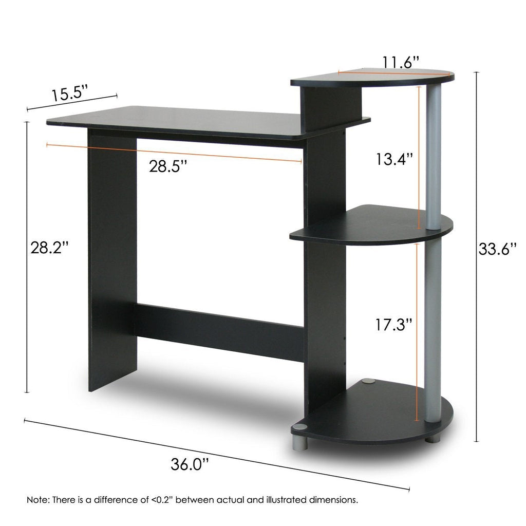 Contemporary Computer Desk in Black and Grey Finish – product view 2 | SeeMyMails Marketplace