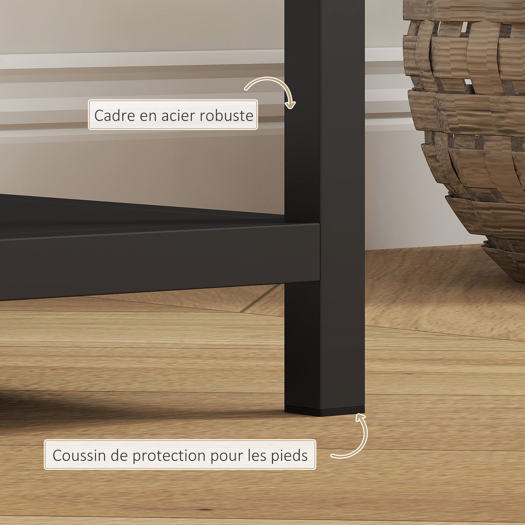 Console meuble étroite à 4 niveaux style industriel cadre en acier, 110 x 30 x 75 cm, noir – product image 10 | SeeMyMails Marketplace
