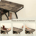 Table Console d'Entrée Meuble d'Entrée Industrielle 6 Étagères Rangement Plateau 4cm 100 x 30 x 81,5 | SeeMyMails Marketplace