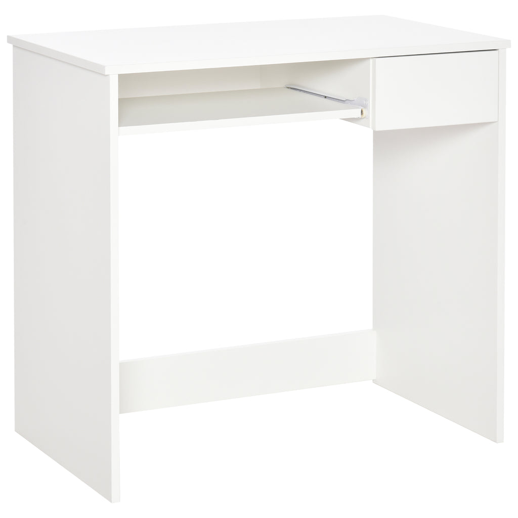 Bureau d'Ordinateur, 80 x 45 x 75 cm, Bureau avec Rangement, Plateau pour Clavier et Tiroir, Blanc – product view 7 | SeeMyMails Marketplace