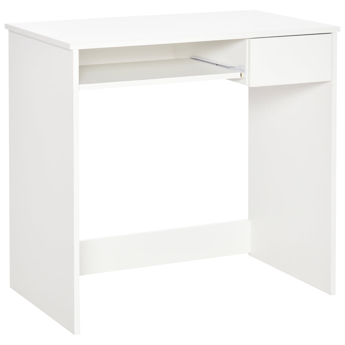 Bureau d'Ordinateur, 80 x 45 x 75 cm, Bureau avec Rangement, Plateau pour Clavier et Tiroir, Blanc – product view 7 | SeeMyMails Marketplace