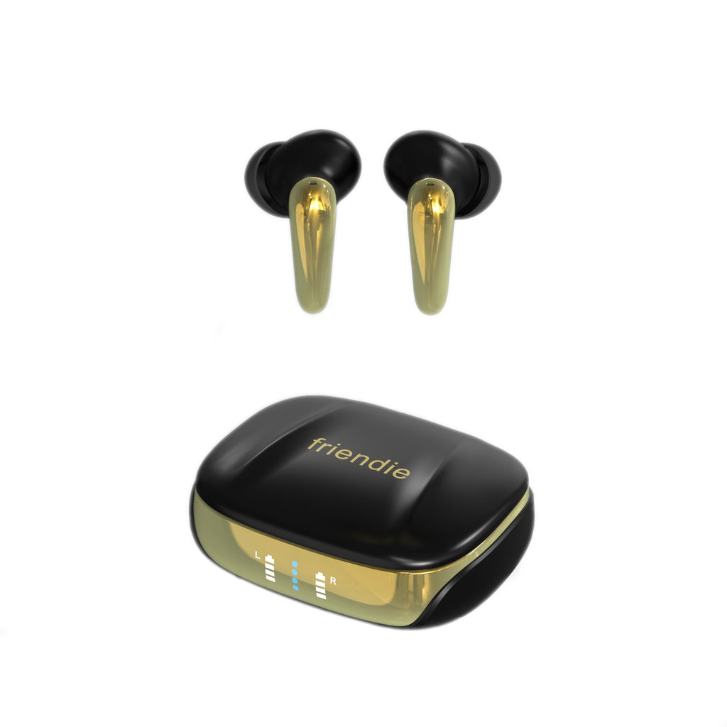 AIR Focus ANC Matte Black and Gold Active Noise Cancelling Earbuds (In Ear Wireless Headphones) – product view 4 | SeeMyMails Marketplace