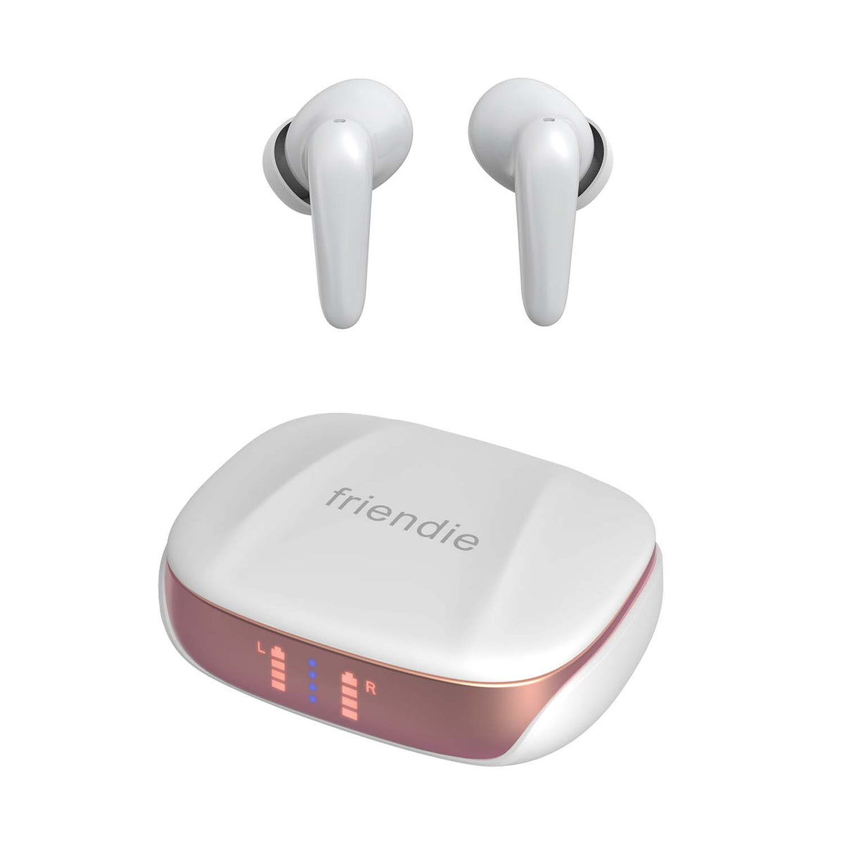 AIR Focus ANC Pearl White and Rose Gold Active Noise Cancelling Earbuds (In Ear Wireless Headphones) – product image 2 | SeeMyMails Marketplace