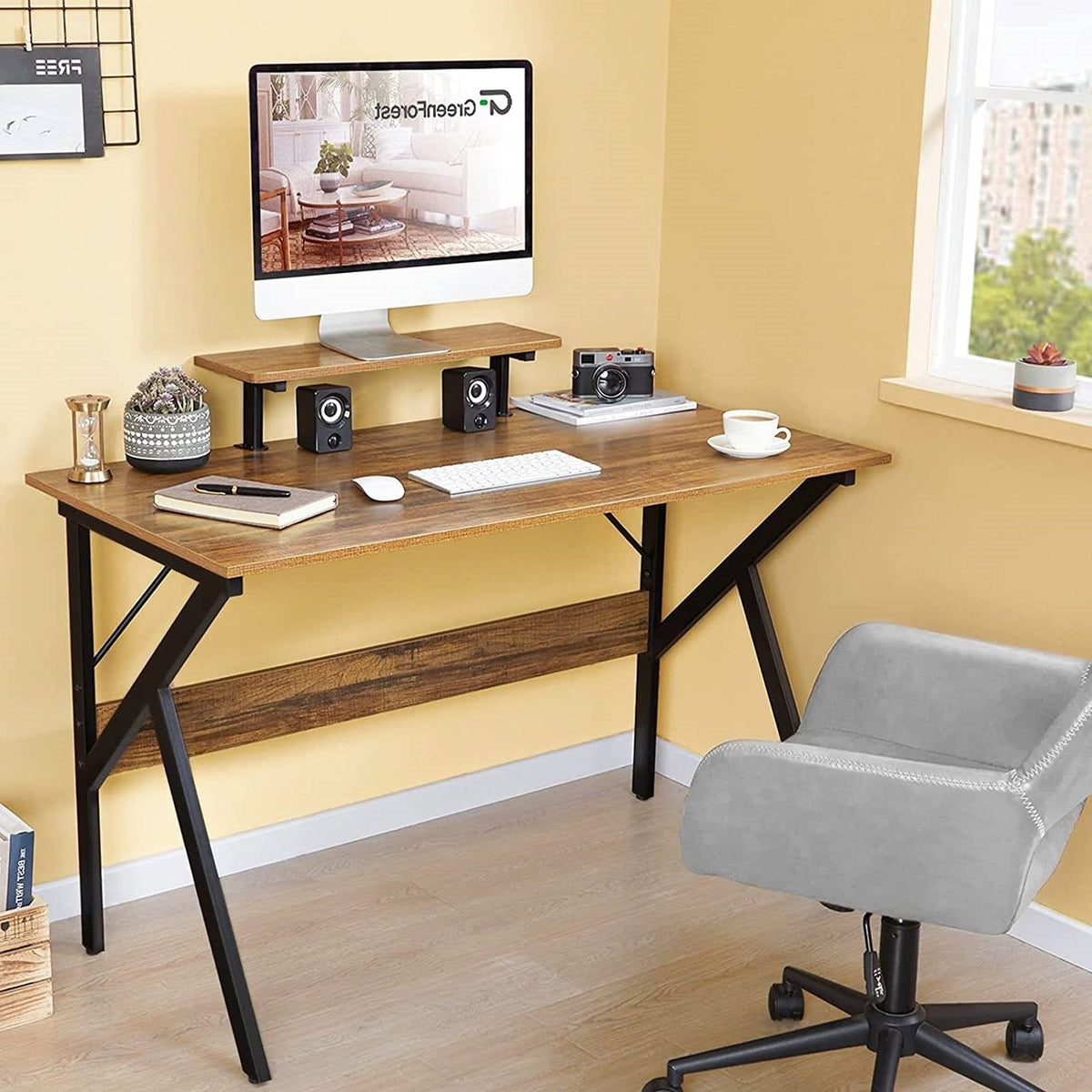 Modern 47-inch Home Office Laptop Computer Desk with Moveable Top Shelf – product view 3 | SeeMyMails Marketplace