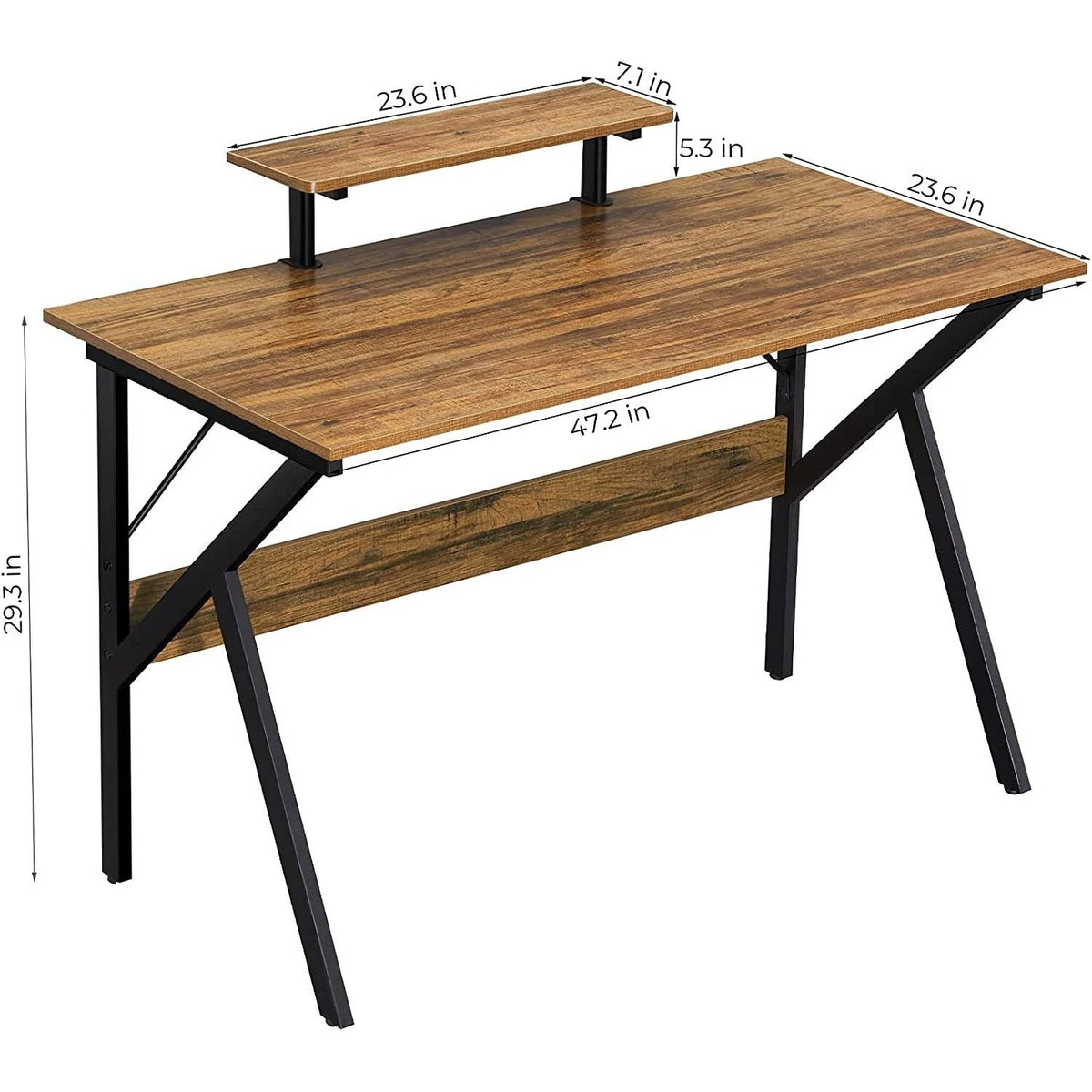 Modern 47-inch Home Office Laptop Computer Desk with Moveable Top Shelf – product view 5 | SeeMyMails Marketplace