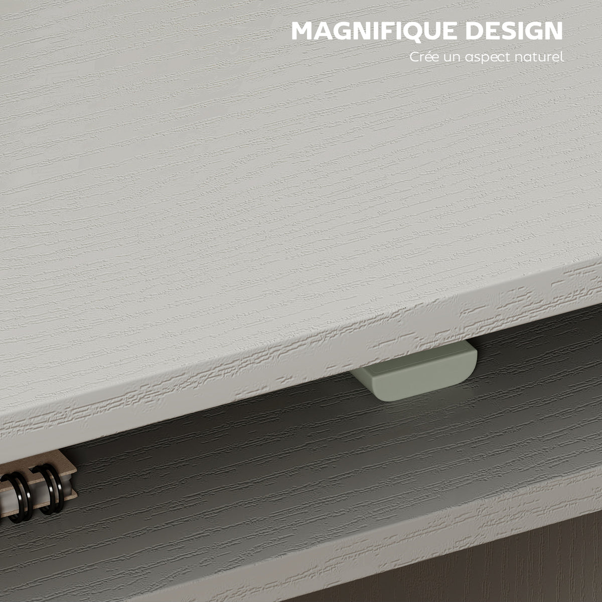 Bureau informatique sobre épuré compact avec 1 étagère, panneaux de particules, dim. 90l x 50P x 74H – product view 8 | SeeMyMails Marketplace