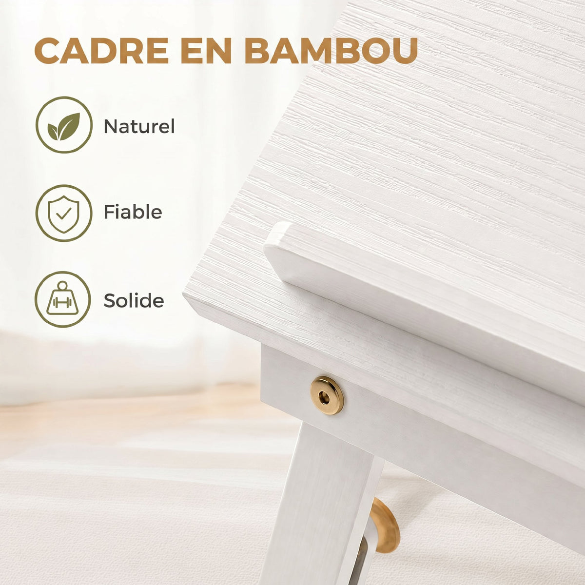 Table de lit pliable et réglable, plateau de lit pour ordinateur portable en bambou plateau inclinab – product view 2 | SeeMyMails Marketplace