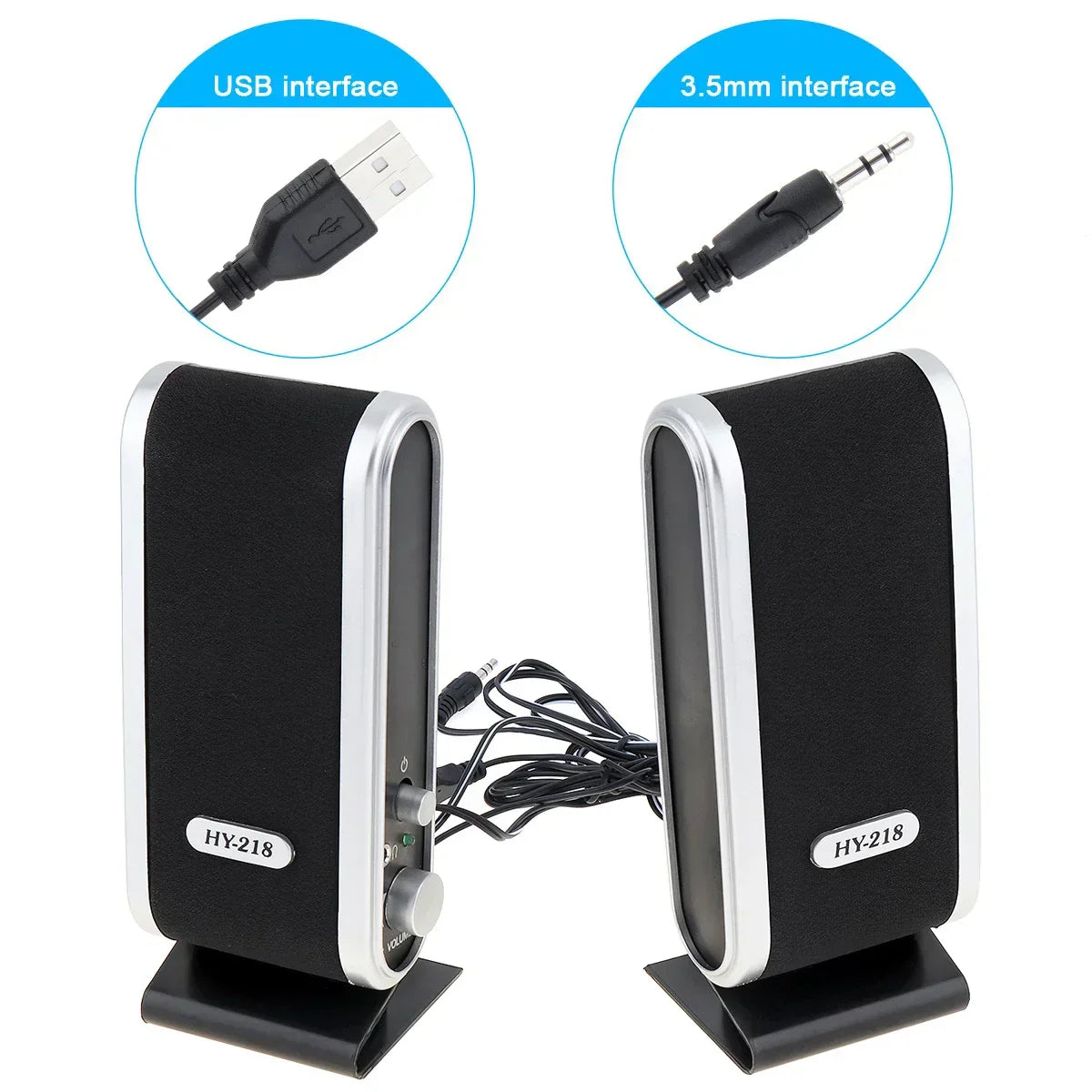 6W Usb Wired Stereo Speakers For Pc Laptop (White) – product image 2 | SeeMyMails Marketplace