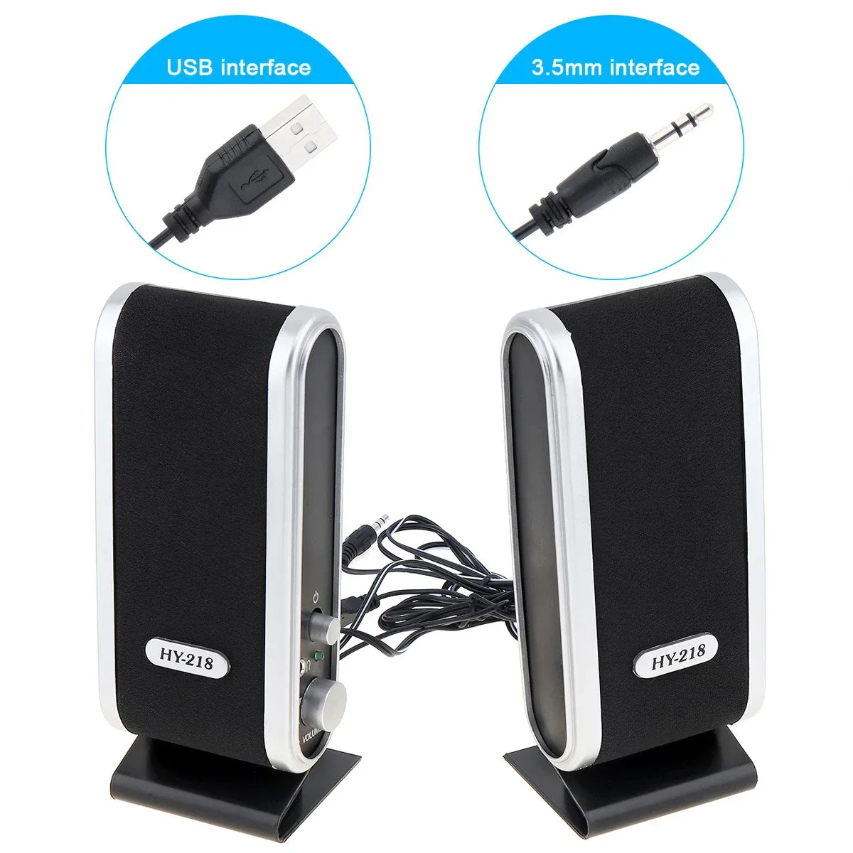 6W USB Wired Stereo Speakers for PC Laptop (White) | SeeMyMails Marketplace