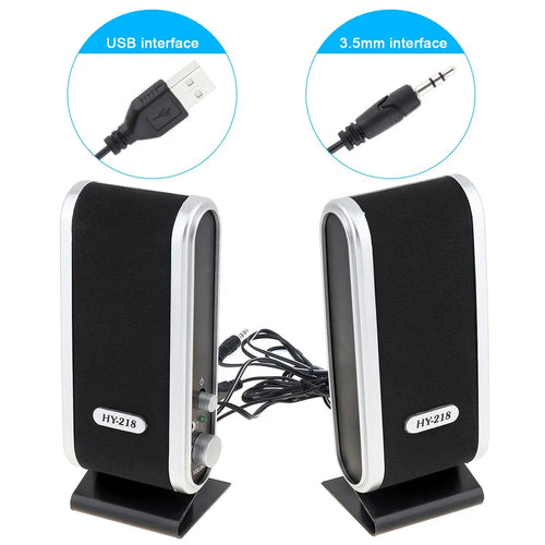 6W USB Wired Stereo Speakers for PC Laptop (White) | SeeMyMails Marketplace
