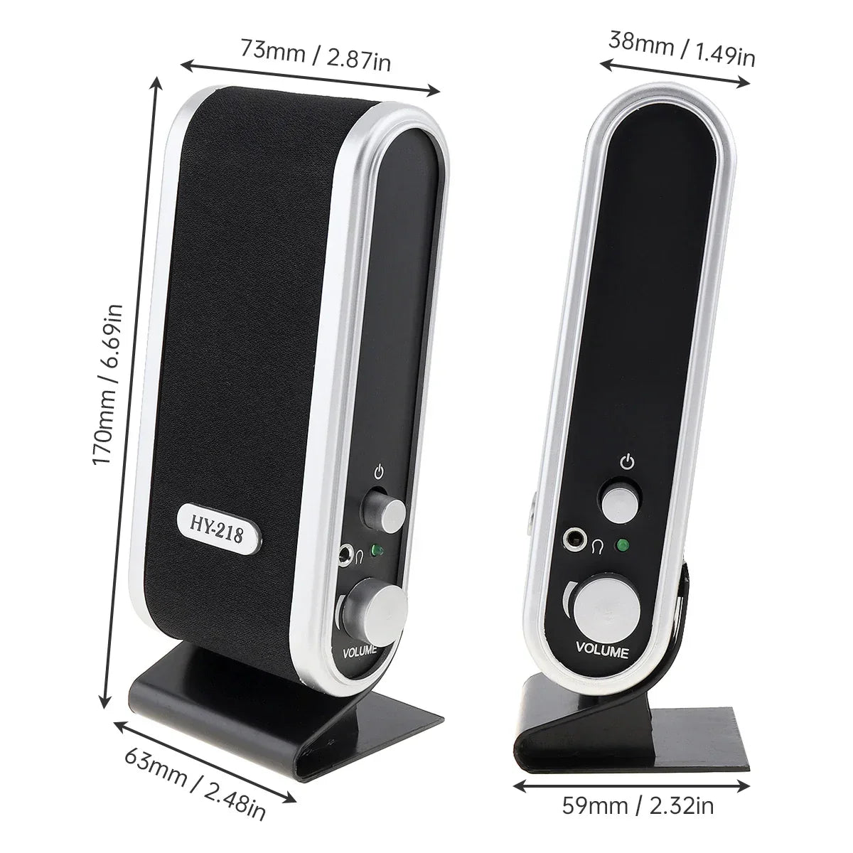 6W USB Wired Stereo Speakers for PC Laptop (White) – product image 3 | SeeMyMails Marketplace