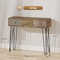 Table console avec 3 tiroirs, table d'entrée étroite avec pieds en épingle à cheveux en acier, 90 x  | SeeMyMails Marketplace
