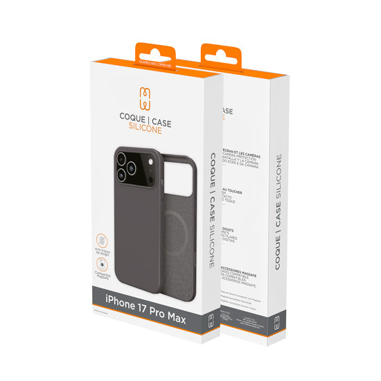 Coque silicone MagSafe iPhone 18 Pro Max / 17 Pro Max Noir