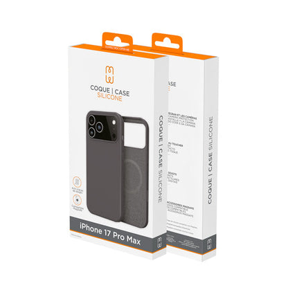 Coque silicone MagSafe iPhone 18 Pro Max / 17 Pro Max Noir