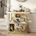 Table Console d'Entrée Meuble d'Entrée Industrielle 6 Étagères Rangement Plateau 4cm 100 x 30 x 81,5 | SeeMyMails Marketplace