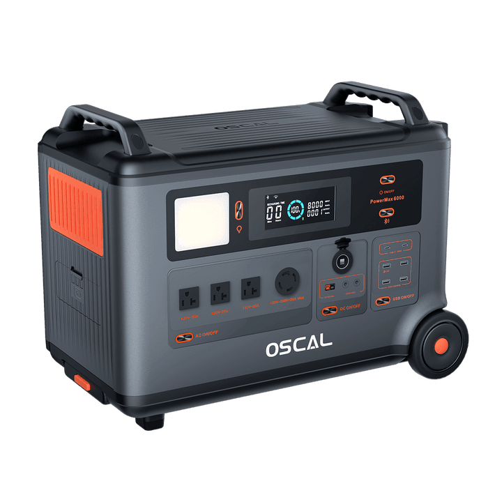 OSCAL PowerMax 6000 Expandable Portable Power Station 3600Wh LiFePO4 Solar Generator | SeeMyMails Marketplace