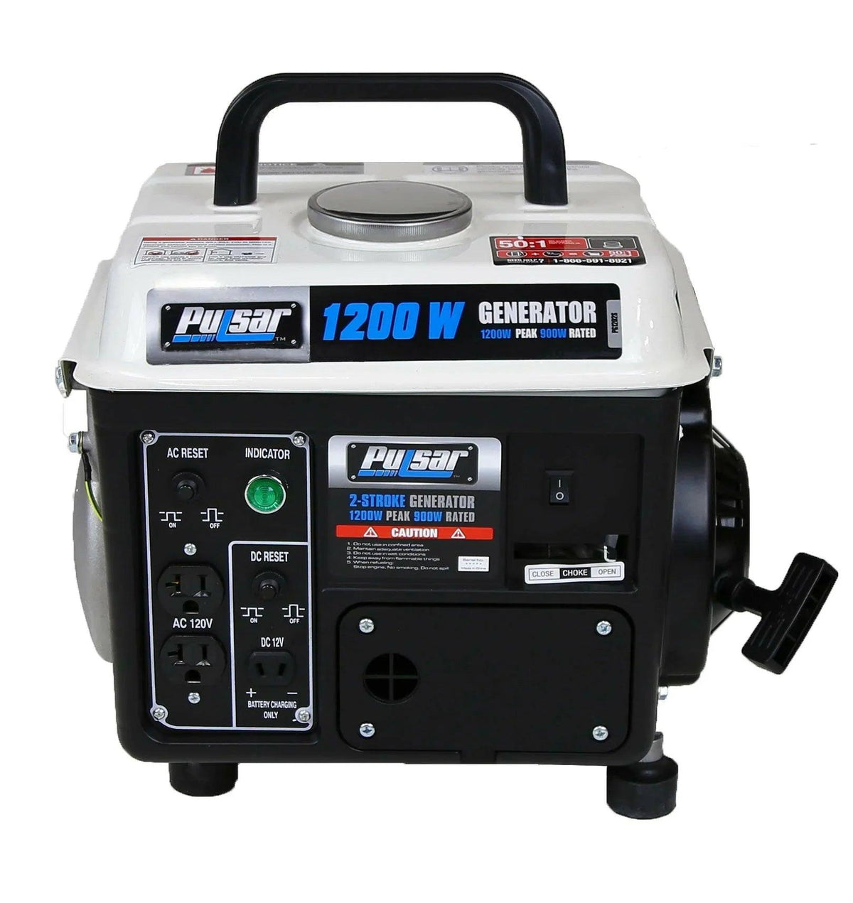 1200W Portable Gasoline 2-Stroke Generator with 900W Running Power & 12V DC Output – product image 3 | SeeMyMails Marketplace
