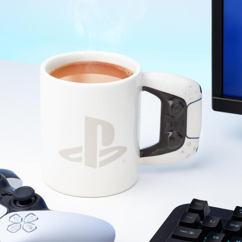 Playstation PS5 controller shaped mug – product view 2 | SeeMyMails Marketplace