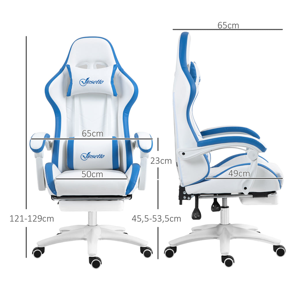 Chaise gaming fauteuil gaming ergonomique avec dossier inclinable à 135° et soutien lombaire, 65 x 6 | SeeMyMails Marketplace
