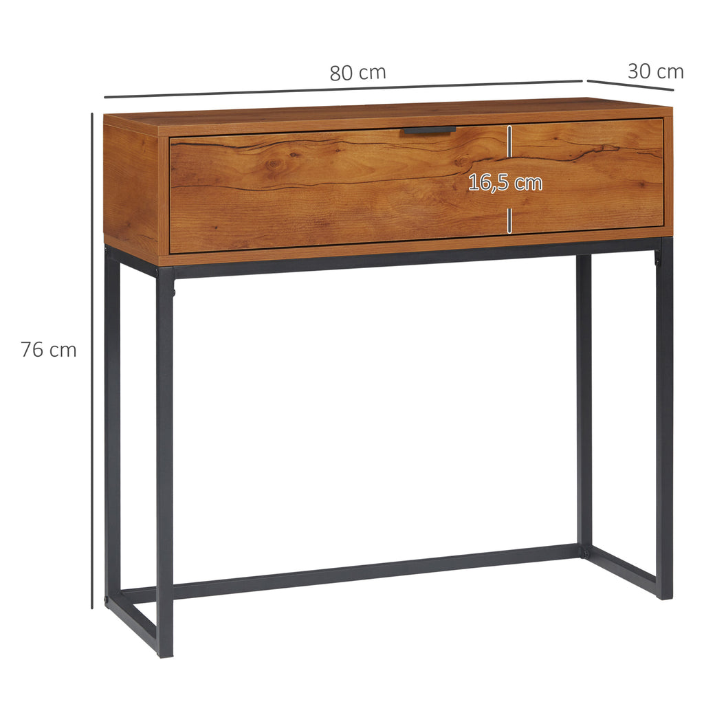 Console meuble, table console avec tiroir et pieds en acier, pour salon, entrée, couloir, 80 x 30 x  – product view 2 | SeeMyMails Marketplace